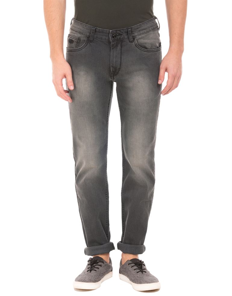 Flying Machine Men Casual Wear Grey Jeans